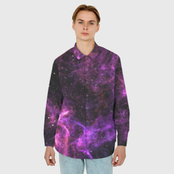 Мужская рубашка oversize 3D Темная Материя - фото 2