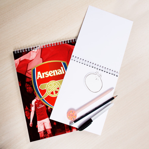 Скетчбук Arsenal, цвет белый - фото 3
