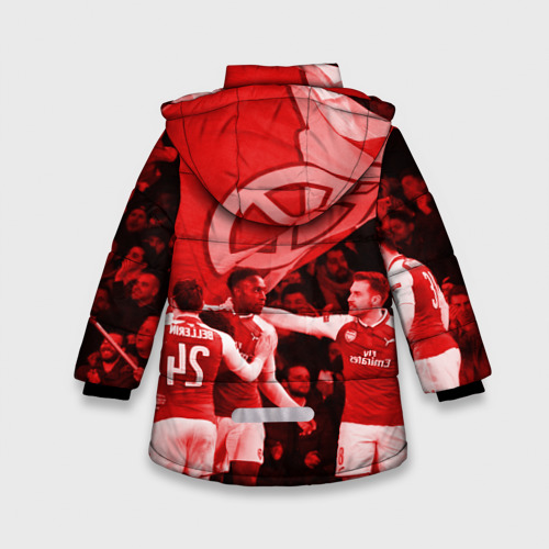 Зимняя куртка для девочек 3D с принтом Arsenal, вид сзади #1