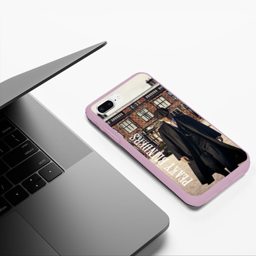 Чехол для iPhone 7Plus/8 Plus матовый Томми Шелби Peaky Blinders, цвет розовый - фото 5