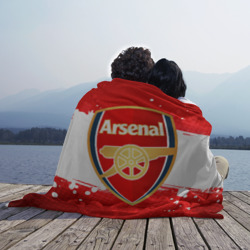 Плед с принтом Arsenal для любого человека, вид спереди №3. Цвет основы: 3d (велсофт)