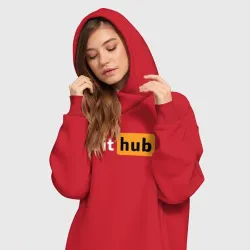 Платье-худи хлопок Git Hub - фото 2