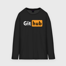 Мужской лонгслив oversize хлопок Git Hub