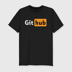 Мужская футболка хлопок Slim Git Hub