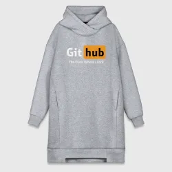 Платье-худи хлопок GitHub Fork Place