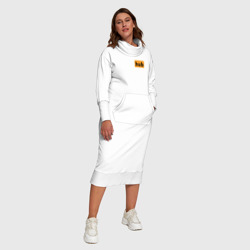 Платье с принтом GitHub Fork Place для женщины, вид на модели спереди №6. Цвет основы: белый