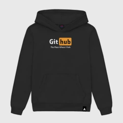 Мужская толстовка хлопок GitHub Fork Place