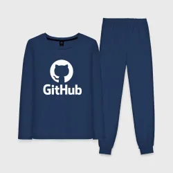 Женская пижама с лонгсливом хлопок GitHub