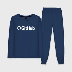 Женская пижама с лонгсливом хлопок GitHub