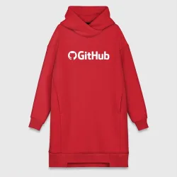 Платье-худи хлопок GitHub
