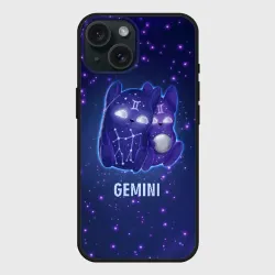 Чехол силиконовый для Apple iPhone 15 матовый Близнецы