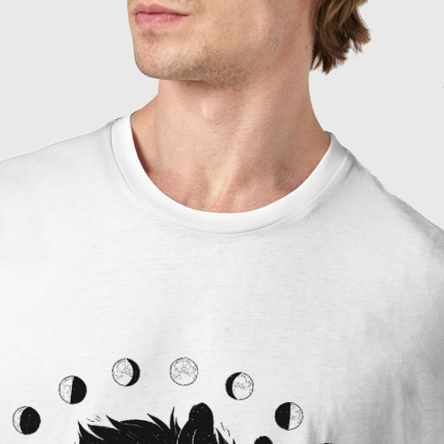 Мужская футболка хлопок Волк С Кинжалом, цвет белый - фото 6