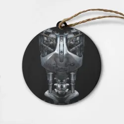 Деревянная игрушка круг Терминатор т-800