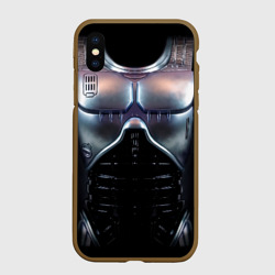 Чехол для iPhone XS Max матовый Робокоп костюм
