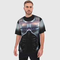 Мужская футболка oversize 3D Робокоп костюм - фото 2