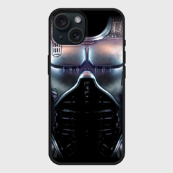 Чехол силиконовый для Apple iPhone 15 матовый Робокоп костюм