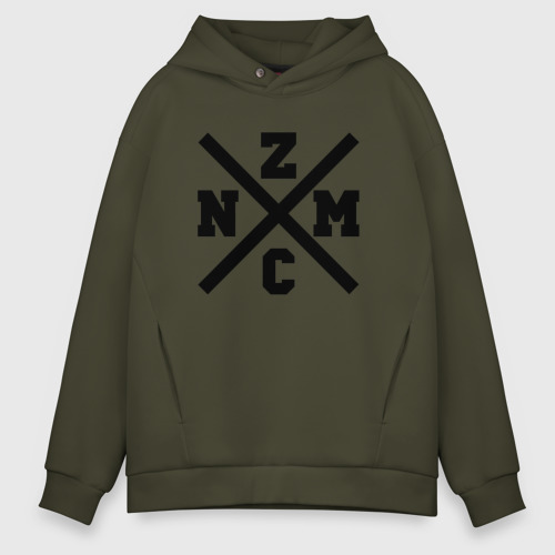 Мужское худи Oversize хлопок Noize MC, цвет хаки