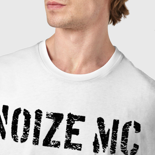 Мужская футболка хлопок Noize MC, цвет белый - фото 6