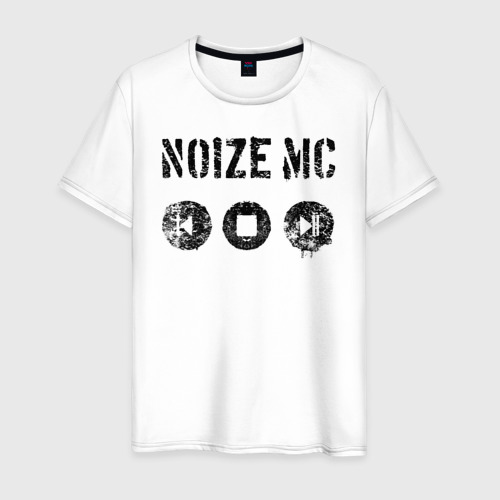 Мужская футболка из хлопка с принтом Noize MC, вид спереди №1