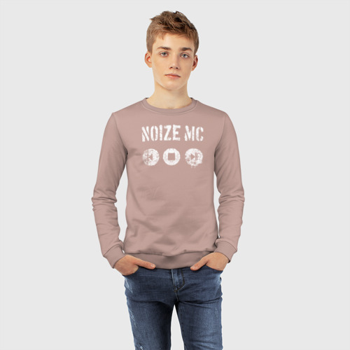 Детский свитшот хлопок Noize MC, цвет пыльно-розовый - фото 7