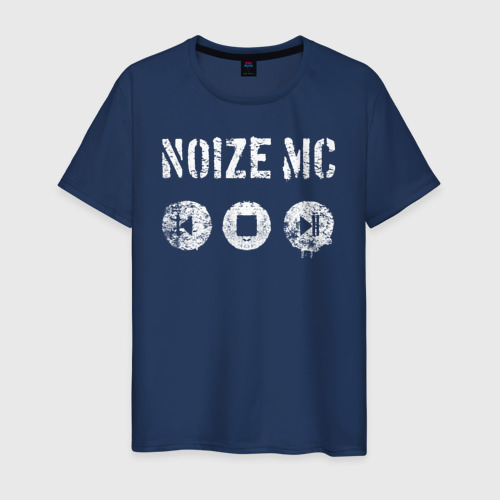Мужская футболка хлопок Noize MC, цвет темно-синий