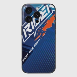 Чехол для iPhone 16 Pro силиконовый с защитой камеры Форма для мотокросса fox