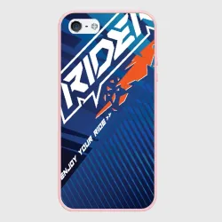Чехол для iPhone 5/5S матовый Форма для мотокросса fox