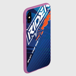 Чехол для iPhone XS Max матовый Форма для мотокросса fox - фото 2