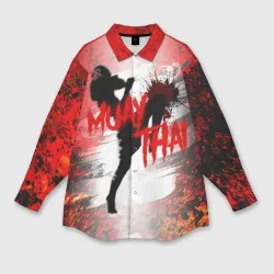 Женская рубашка oversize 3D Muay Thai