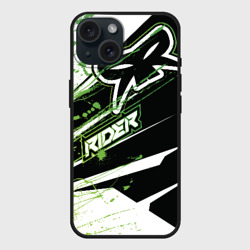 Чехол силиконовый для Apple iPhone 15 матовый Форма для мотокросса FOX
