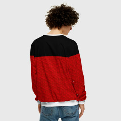 Свитшот с принтом Noize Mc для мужчины, вид на модели сзади №2. Цвет основы: белый