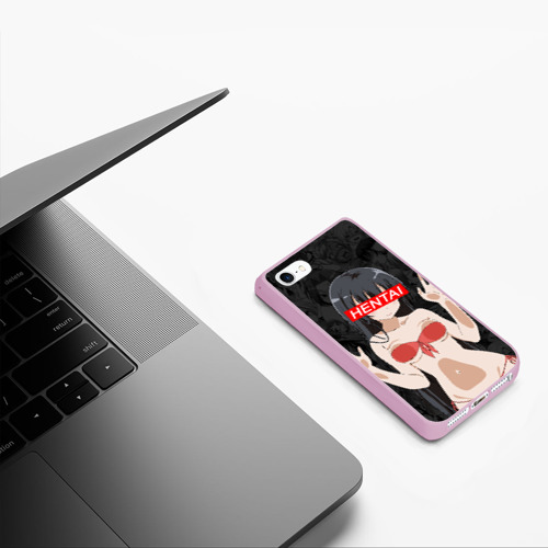 Чехол для iPhone 5/5S матовый HENTAI, цвет розовый - фото 5