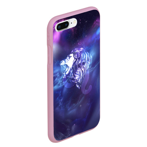 Чехол для iPhone 7Plus/8 Plus матовый Лев, цвет розовый - фото 3