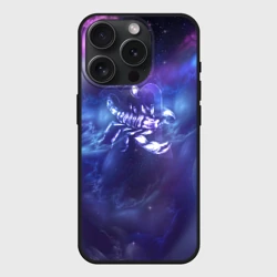 Чехол силиконовый для Apple iPhone 15 Pro Мax матовый Скорпион