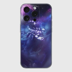Чехол для iPhone 15 Pro Max силиконовый с защитой камеры Скорпион