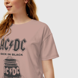 Женская футболка хлопок Oversize AC/DC - фото 2