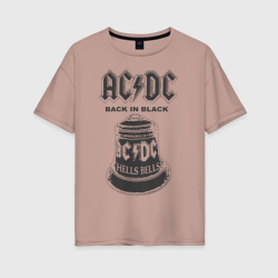 Женская футболка хлопок Oversize AC/DC