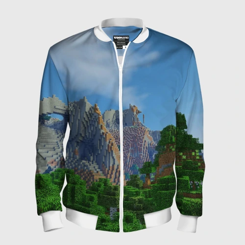 Мужской бомбер 3D Minecraft