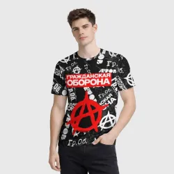 Мужская футболка 3D Гражданская оборона - фото 2