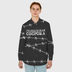 Мужская рубашка oversize 3D Гражданская оборона - фото 2