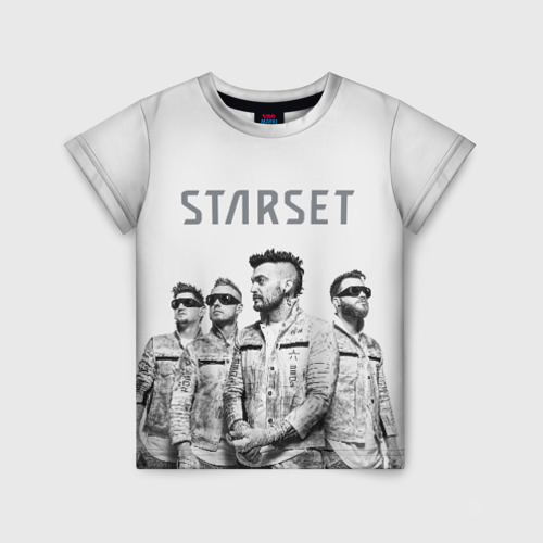 Детская футболка 3D с принтом Starset Band, вид спереди #2