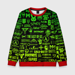 Детский свитшот 3D Логотипы игр