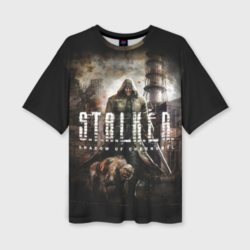 Женская футболка oversize 3D S.T.A.L.K.E.R, цвет 3D печать