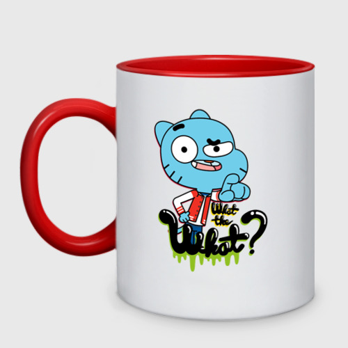 Кружка двухцветная What the What? Фото 01 Кружка двухцветная What the What? Фото 01