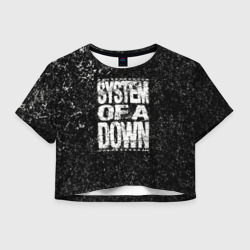 Женская футболка Crop-top 3D System of a Down