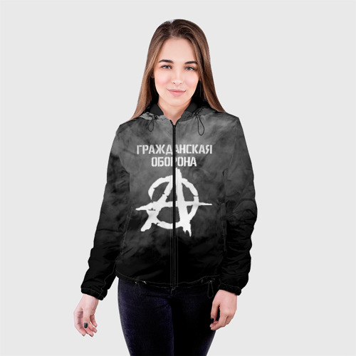 Женская куртка 3D Гражданская оборона, цвет черный - фото 3