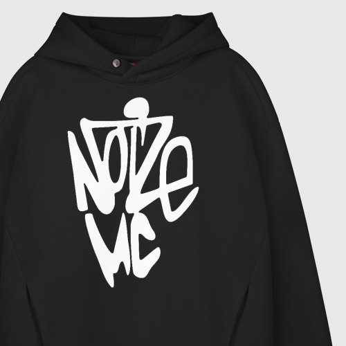 Мужское худи Oversize хлопок Noize MC, цвет черный - фото 4