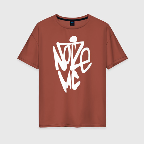 Женская футболка хлопок Oversize Noize MC, цвет кирпичный