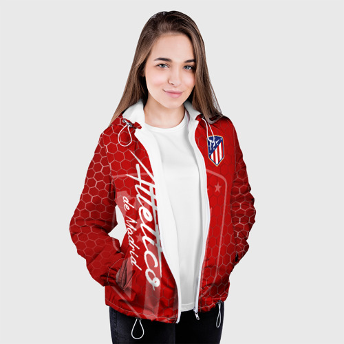 Женская куртка 3D с принтом Атлетико Мадрид, вид сбоку #3