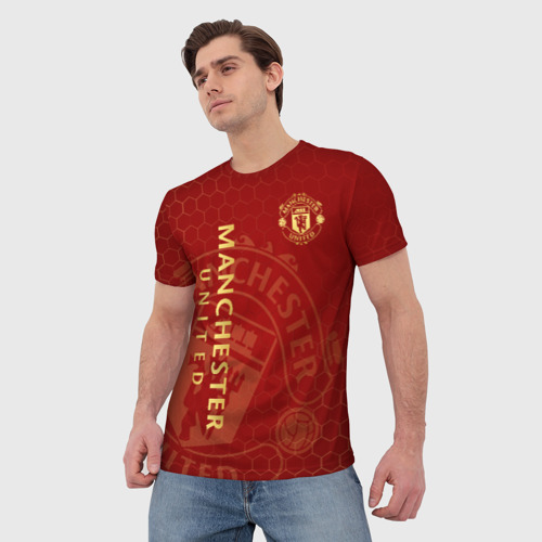 Мужская футболка 3D Манчестер Юнайтед, цвет 3D печать - фото 3